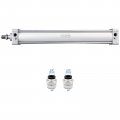 Baomain Pneumatic Air Cylinder Sc 63 X 400 Pt 3 8 Bore 2-1 2 Inch Stroke 16 Screwed Piston Rod Dual Action