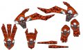 2018-2023 Sx 85 Flaming Gearhead Orange Senge Graphics Base Kit For Ktm 