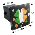St Patrick S Day Irish Flag Shamrock Tow Trailer Hitch Cover Plug Insert For 2 In Receivers Heavy Duty Abs Plastic With Uv