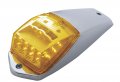 United Pacific 17 Led Reflector Square Cab Light Kit Amber Amber Lens Chrome 39529 
