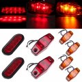 Ocpty Marker Lights 8pcs Side Red Kit Waterproof Surface Mounted Turn Signal Light Fit For Truck 4x4 Pickup Boats Trailer