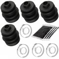 Caltric 2 Rear Axle Inner Outer Cv Boot Kit Compatible With Arctic Cat Prowler Xtx 700 2008 2009 2010