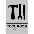 Compliancesigns Acrylic Ada Room Name Sign 9 X 6 In With English Braille Silver 