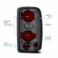 Amerilite For 2000-2006 Chevy Tahoe Suburban Gmc Yukon Denali Xl Euro Style Smoke Replacement Taillights Assembly Set Passenger