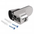 Uxcell Glass Shelf Bracket Wall Mount Adjustable Zinc Alloy Brushed Nickel Clamp For 3-20mm Thickness 4pcs