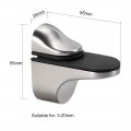 Uxcell Glass Shelf Bracket Wall Mount Adjustable Zinc Alloy Brushed Nickel Clamp For 3-20mm Thickness 4pcs