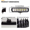 Willpower 2pcs 18w 6 Inch Led Work Light Spot Beam Single Row Bar 12v 24v Super Slim Offroad Driving Lights Fog Lamps For Truck