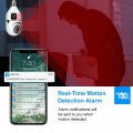 Yoidesu Light Bulb Camera Smart Wifi For Home Security Dual Lens 360 Panoramic Monitoring Auto Tracking Night Vision App