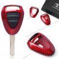 Liru Carbon Fiber Remote Key Fob Case Cover Protector For Porsche 911 2003-2010 Boxter Cayman 1999-2008