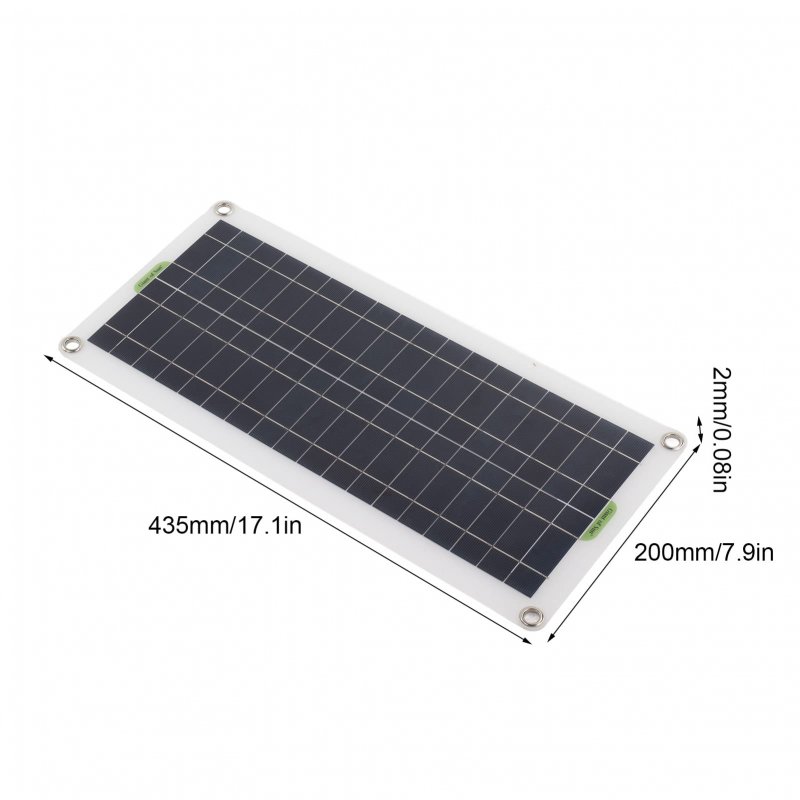 30w Polycrystalline Solar Panel Kit With 30a Dual Usb Controller 12v 24v Battery Charging System For Rvs Boats And Marine
