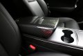 Tesla Model 3 2017 2023 And Y 2020 2024 Center Console Armrest Cover Gloss Carbon Fiber Pattern Abs Plastic Protector With 3m 