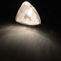 Triangle Gloss Black Clear Motorcycle Headlight Head Lamp For Honda Yamaha Suzuki Kawasaki Chopper Cafe Racer Custom Bike