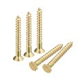 Brass Wood Screws 25pcs M3 X 25mm Slotted Drive Flat Head Self Tapping Screw Countersunk For Woodworking Furniture 