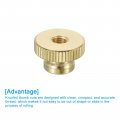 Uxcell Knurled Thumb Nuts 3pcs M5 X D16mm H10mm Brass High Head Through Hole With Collar Round Knobs Fasteners For 3d Printer