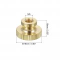 Uxcell Knurled Thumb Nuts 3pcs M5 X D16mm H10mm Brass High Head Through Hole With Collar Round Knobs Fasteners For 3d Printer