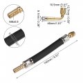 Uxcell 1 Set Tire Valve Extension 2pcs 5 51 Inflator Adaptor With Brass 90 Degree Stem