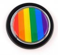 Pride Gay Lesbian Car Truck Black Round Grill Badge 3 5 Grille Chrome Emblem