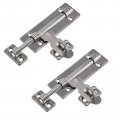 Heavy Duty Door Sliding Latch Lock With Padlock Hole 6 In Slide Bolt Gate Thickened Stainless Steel Barrel For Wooden Fences 
