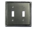 Georgian Double Toggle Cast Metal Wallplate In Satin Nickel 54ttn 0 25 X 5 4 8125 