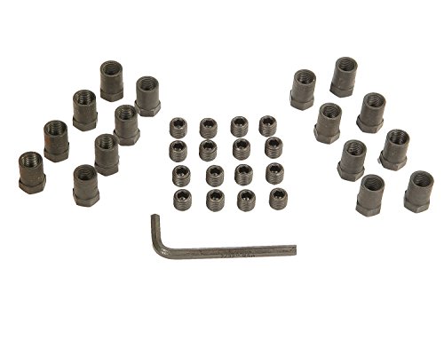 924g Rocker Arm Nuts With Locks For Big Block Chevy And Pontiac V8 16 Piece Set Hex Wrench 7-20 Threads 9 16 In Size 875 Length
