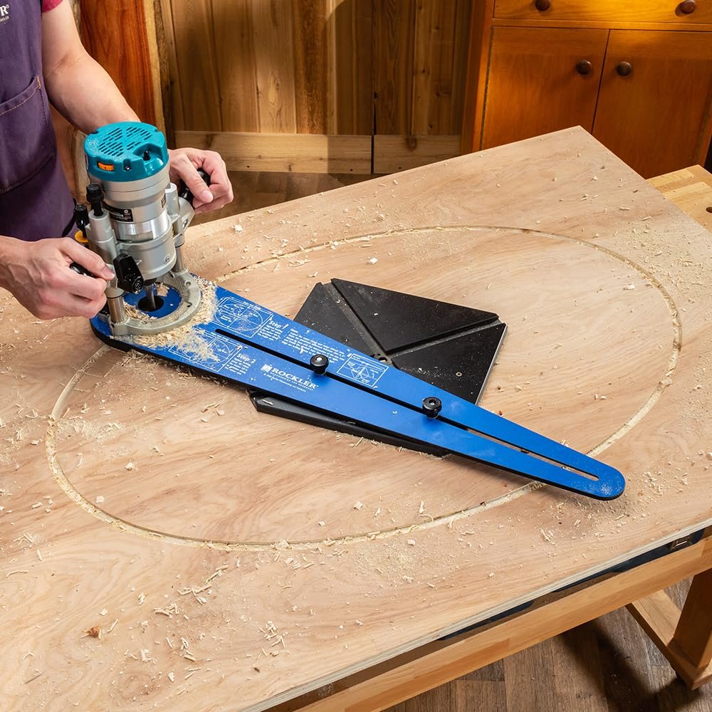 Large Base Plate For Ellipse Circle Cutting Router Jig Durable Guide W 2 Extra Dovetail Keys Pivot Pins Easy To Use Board