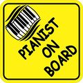 6in X Pianist On Board Music Magnet Vinylic Vehicle By Stickertalk 