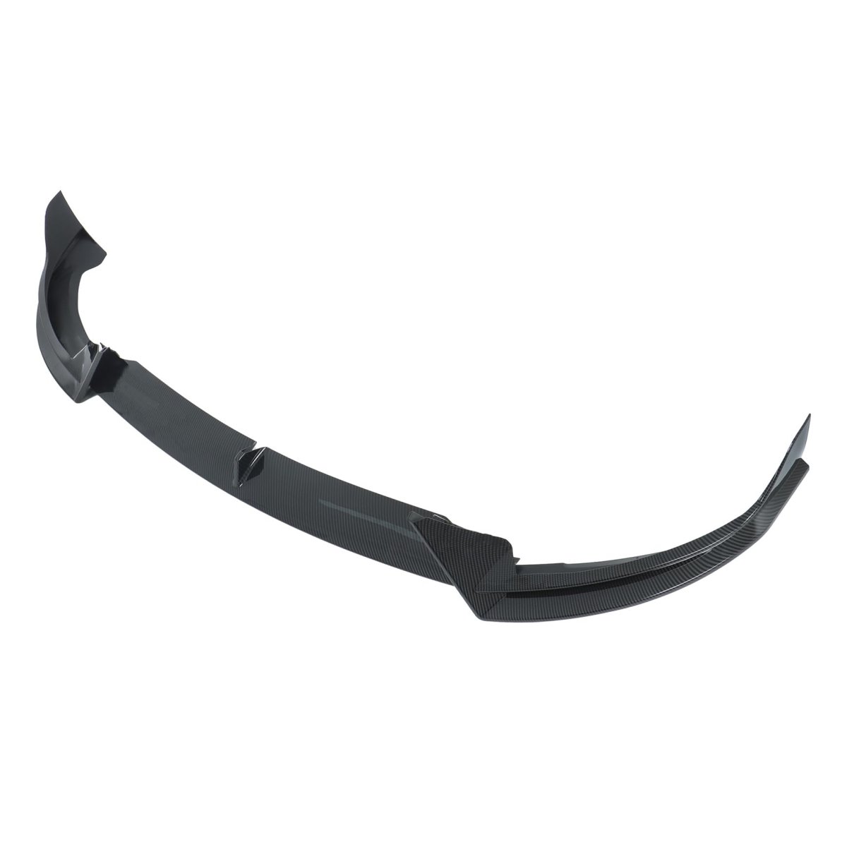 Carbon Fiber Style Front Bumper Lip Spoiler 3 Pieces Replacement For Model Y 2020 2021 2022 2023 2024