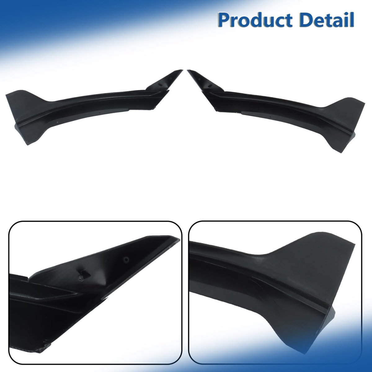 Carbon Fiber Style Front Bumper Lip Spoiler 3 Pieces Replacement For Model Y 2020 2021 2022 2023 2024