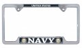 United States Navy Open Chrome License Plate Frame