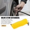 X Autohaux 300cm 118 11 Flexible Tire Valve Stem Extension Inflator Hose Universal Fit For Car Motorbike