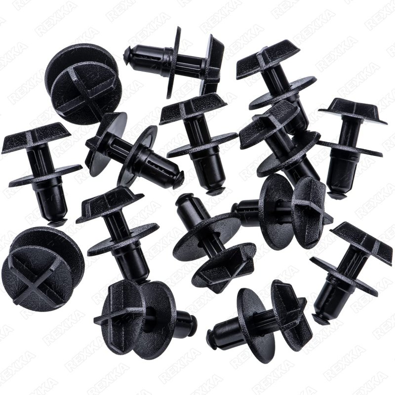 Rexka 15pcs 9mm Hole Battery Cover Radiator Sight Shield Retainer Clips For Ford F-150 Crown Victoria Thunderbird Lincoln Town