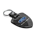 Ford Explorer Real Black Carbon Fiber Large Shield-style Key Chain