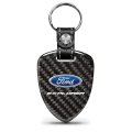 Ford Explorer Real Black Carbon Fiber Large Shield-style Key Chain