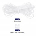 Uxcell 9 15 Meters 10 Yards Roller Blind Bead Chain Cord Set Pom Blinds Pull Accessories With 2pcs Connectors Ball Beaded