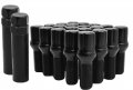 20 Pc Black 14x1 5b Spline Tuner Conical Lug Bolts For Aftermarket Wheels 28mm Shank Factory Length Wheel Lugs 2 Keys Small 