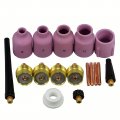 Riverweld Tig Diameter Gas Lens Collet Body Alumina Nozzle Kit Fit Pta Db Sr Wp 9 20 25 Welding Torches 17pcs 