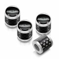 Ipick Image For Chrysler Logo In Black On Real Carbon Fiber Barrel Silver Aluminum Tire Valve Stem Caps