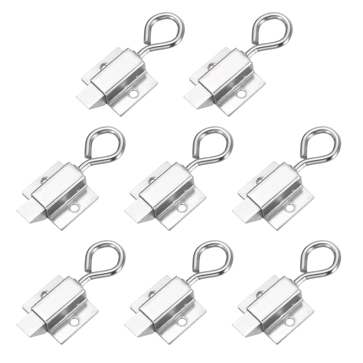 Spring Loaded Latch 8 Pack Automatic Stainless Steel Barrel Door Lock With Self Closing Pull Ring For Gates Windows And