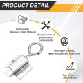Spring Loaded Latch 8 Pack Automatic Stainless Steel Barrel Door Lock With Self Closing Pull Ring For Gates Windows And