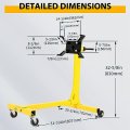 Engine Stand Adjustable Motor Heavy Duty Powder Coated Steel Yellow 1000lbs
