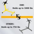 Engine Stand Adjustable Motor Heavy Duty Powder Coated Steel Yellow 1000lbs