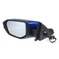 Door Mirror Assembly Left Driver Side For Honda Civic 2016-2021 Power Glass Non-heated Manual Folding 3 Pins Blue Paint To 
