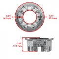 Caltric Front Axle Castle Nut Compatible With Suzuki Lt-a700x 2006 2007 Lt-a450x 2008 2009