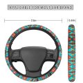 Horeset Tribal Africa Car Steering Wheel Cover Non-slip Protector Southwest Antique Sweat Absorption Universal Accessories 15