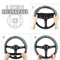Horeset Tribal Africa Car Steering Wheel Cover Non-slip Protector Southwest Antique Sweat Absorption Universal Accessories 15