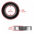 Caltric Rear Left Or Right Wheel Hub With Bearing Compatible Honda Trx300fw Fourtrax 300 4x4 1993-2000