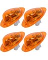 4 Pack Led Side Marker Turn Signal Lights Amber Lens And Light Waterproof Clearance Trailer For Truck Rv Bus Atv Universal 