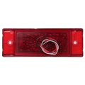 2 Pack 6 In Rectangle Led Side Marker Clearance Lights Red Lens Light Waterproof For Truck Trailer Rv Bus Pickup Lorry And