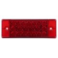 2 Pack 6 In Rectangle Led Side Marker Clearance Lights Red Lens Light Waterproof For Truck Trailer Rv Bus Pickup Lorry And