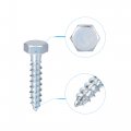 Uxcell Hex Lag Screws M6 X 30mm Carbon Steel Zinc Plated Full Thread Self-tapping Bolts For Wood Screw 25pcs